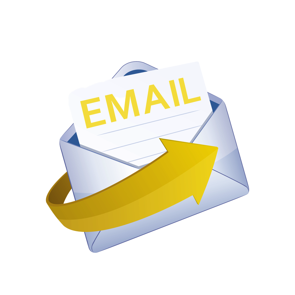 an envelope with an arrow